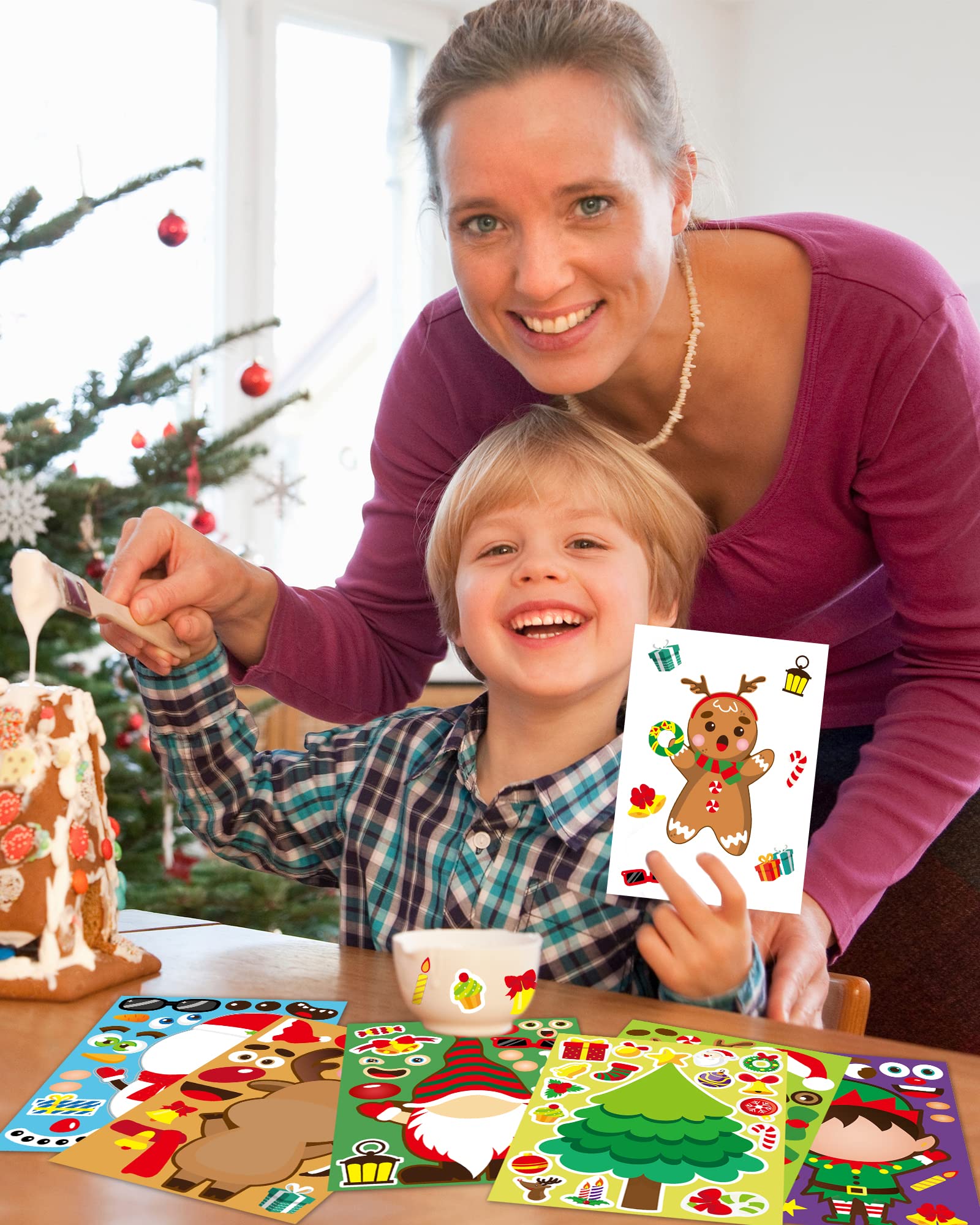 Greingways reindeer stickers for classroom decor and gift tags