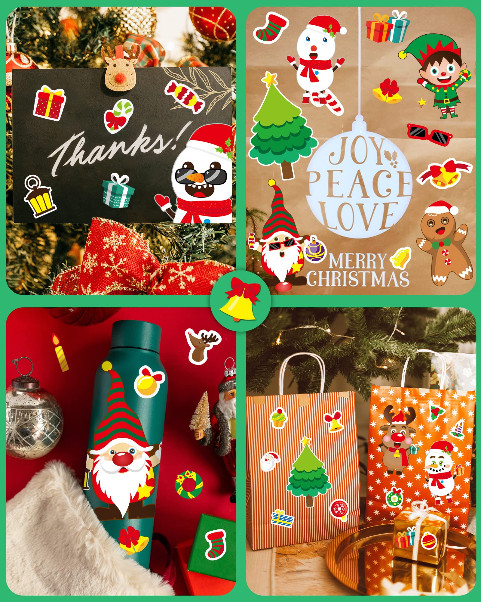 Greingways Christmas snowman stickers for festive window and card decorating