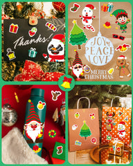 Greingways Christmas snowman stickers for festive window and card decorating
