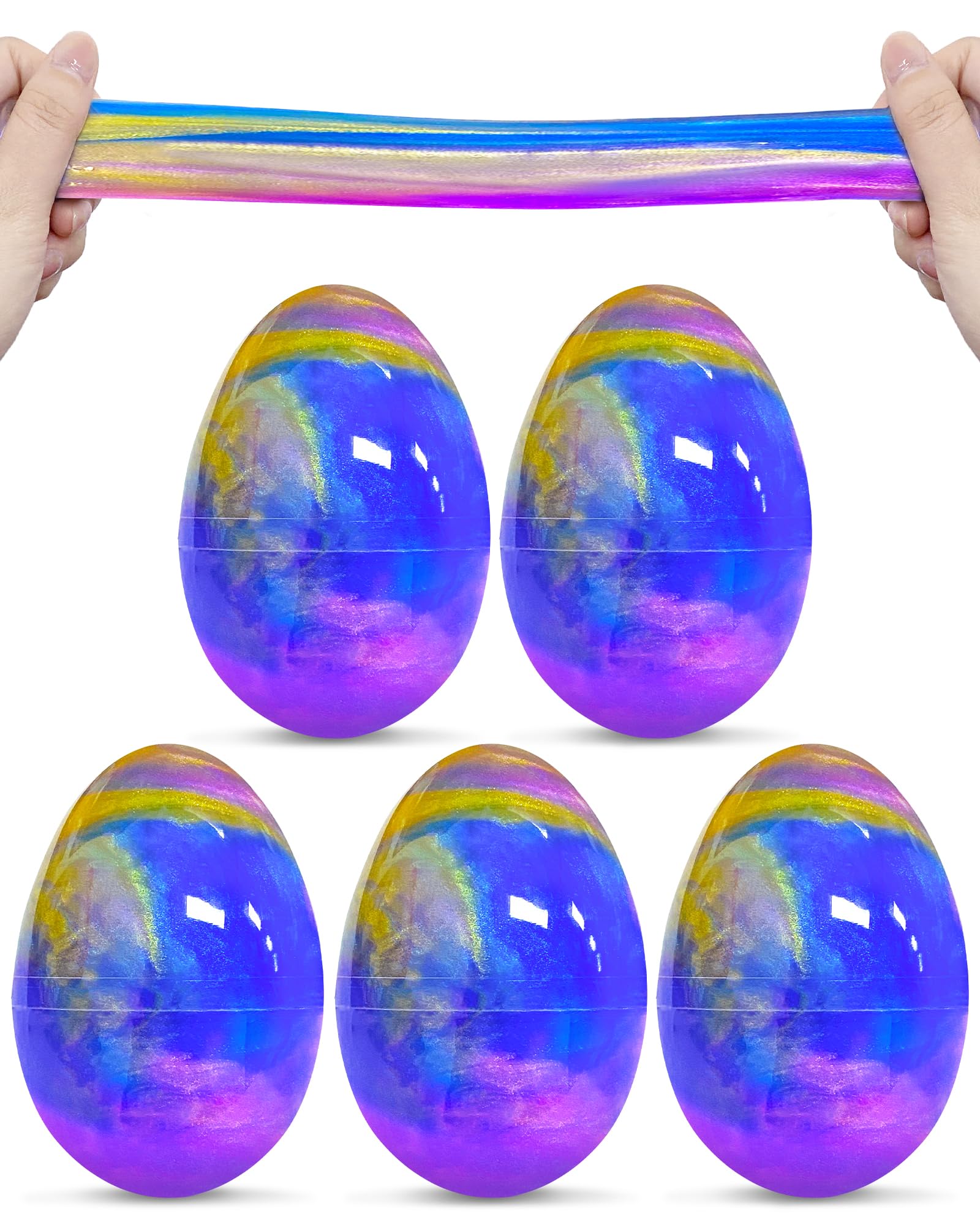 Greingways Galaxy Slime Egg blue close up for creative play and stress relief.