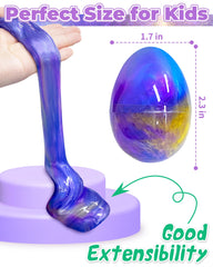 Greingways Galaxy Slime Egg in Easter basket offers tactile fun.