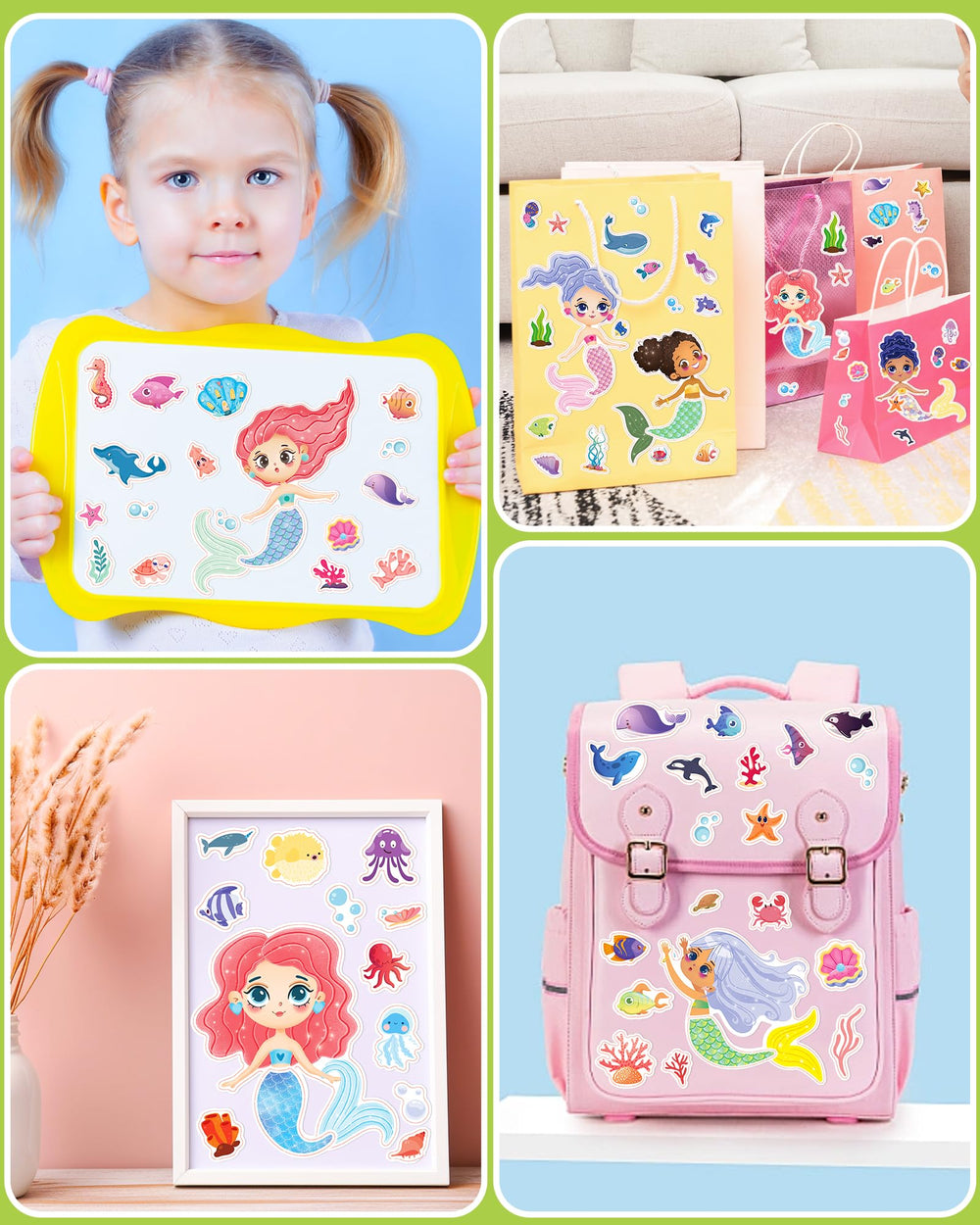Greingways mermaid face stickers for custom facial features and accessories.