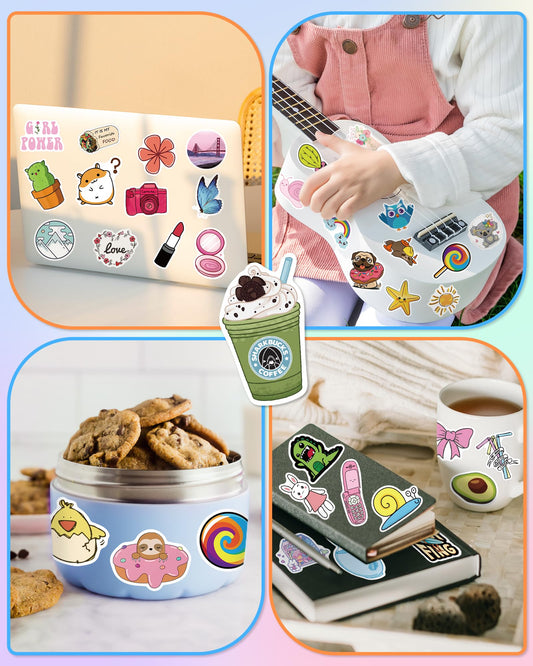 Greingways laptop stickers decorate devices with stylish, vibrant patterns.