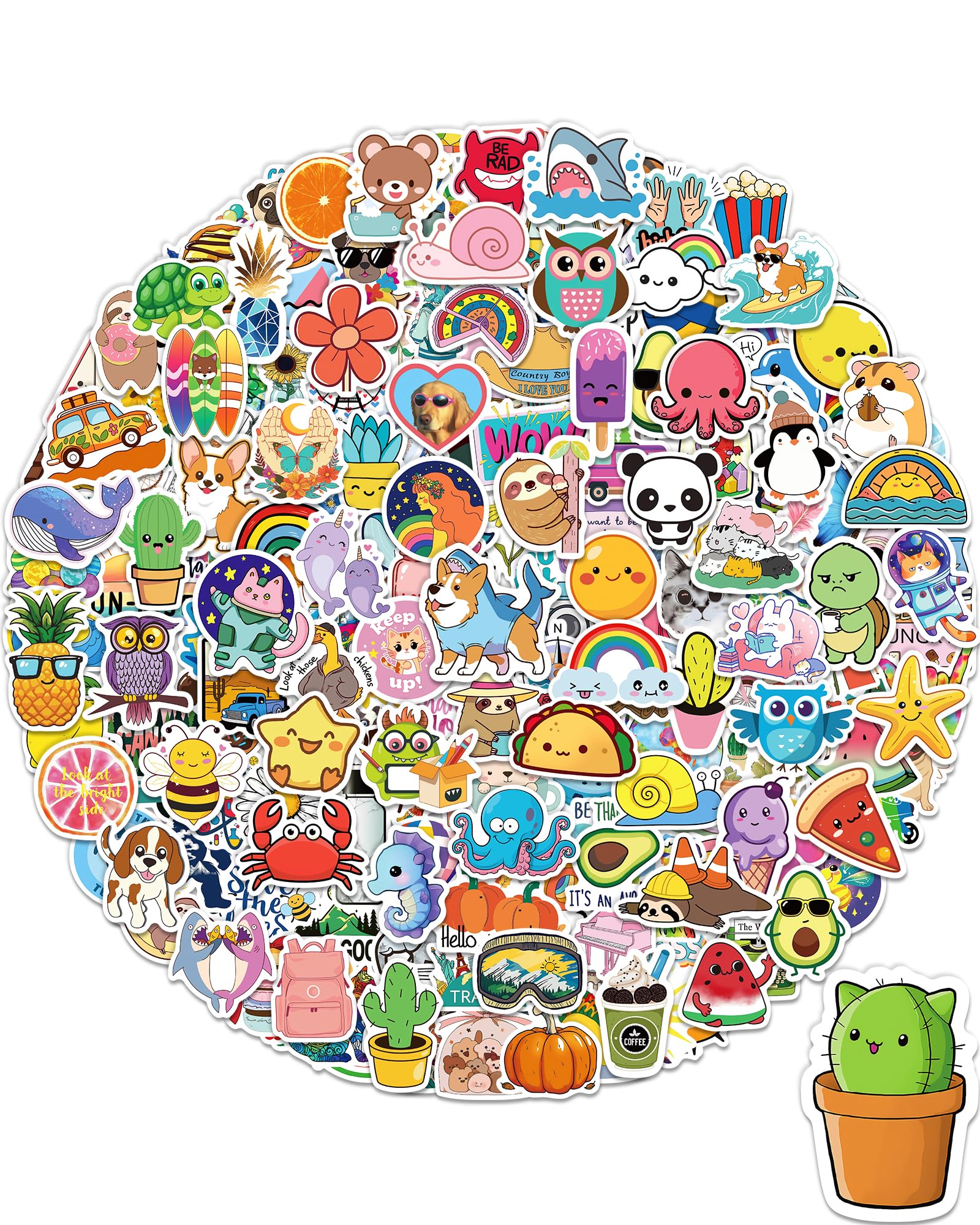 Greingways 400-piece sticker pack with vibrant vinyl designs for personalizing items.