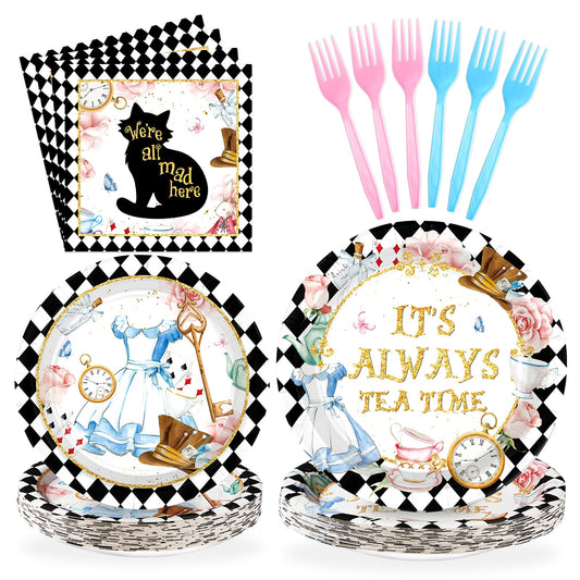 Grencian Alice in Onderland dinner plates for kid-friendly servings