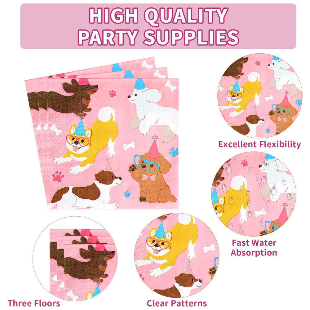 Grencian pink dog forks, durable plastic for easy serving