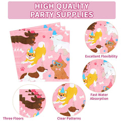 Grencian pink dog forks, durable plastic for easy serving