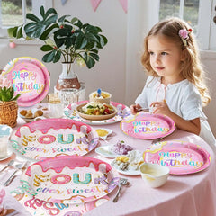 Grencian party set adds disposable convenience for memorable moments.