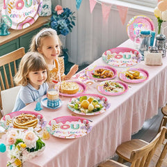 Grencian Four Ever Sweet tableware for cohesive party setup.