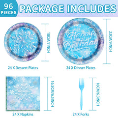 Grencian frozen dessert plates seven-inch with snowflake design for dessert presentation