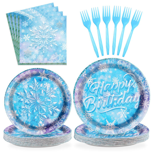 Grencian frozen plates nine-inch, sturdy serving for winter party use