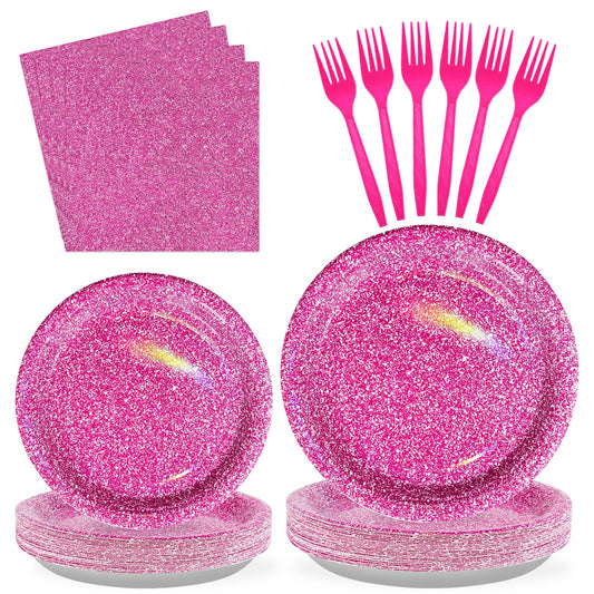 Grencian hot pink dinner plates for vibrant party tables