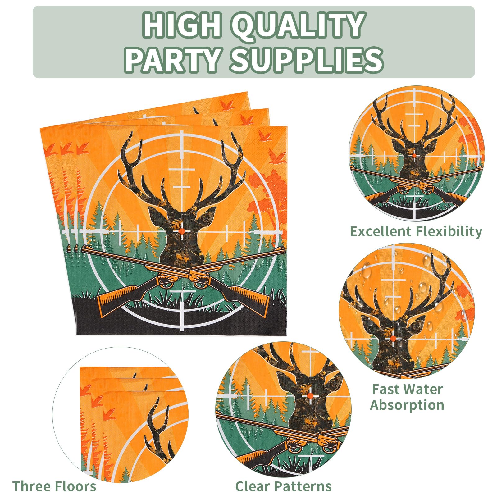 Grencian hunting camo forks for sturdy outdoor dining