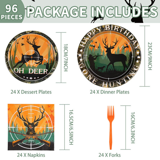 Grencian hunting camo 7-inch plates for appetizers at camp