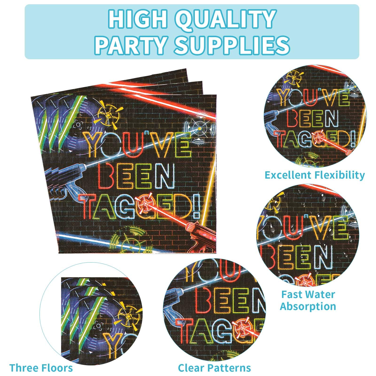 Grencian laser tag forks durable plastic for easy eating during games.