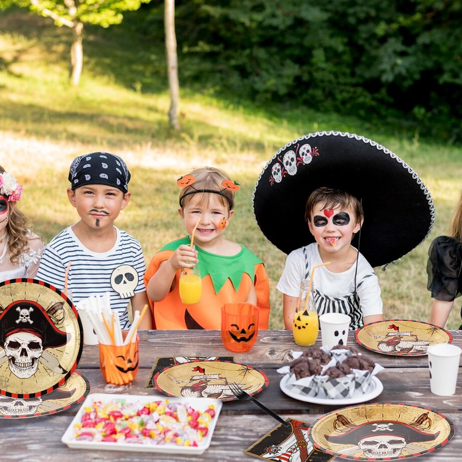 Grencian pirate party color scheme enhances festive atmosphere