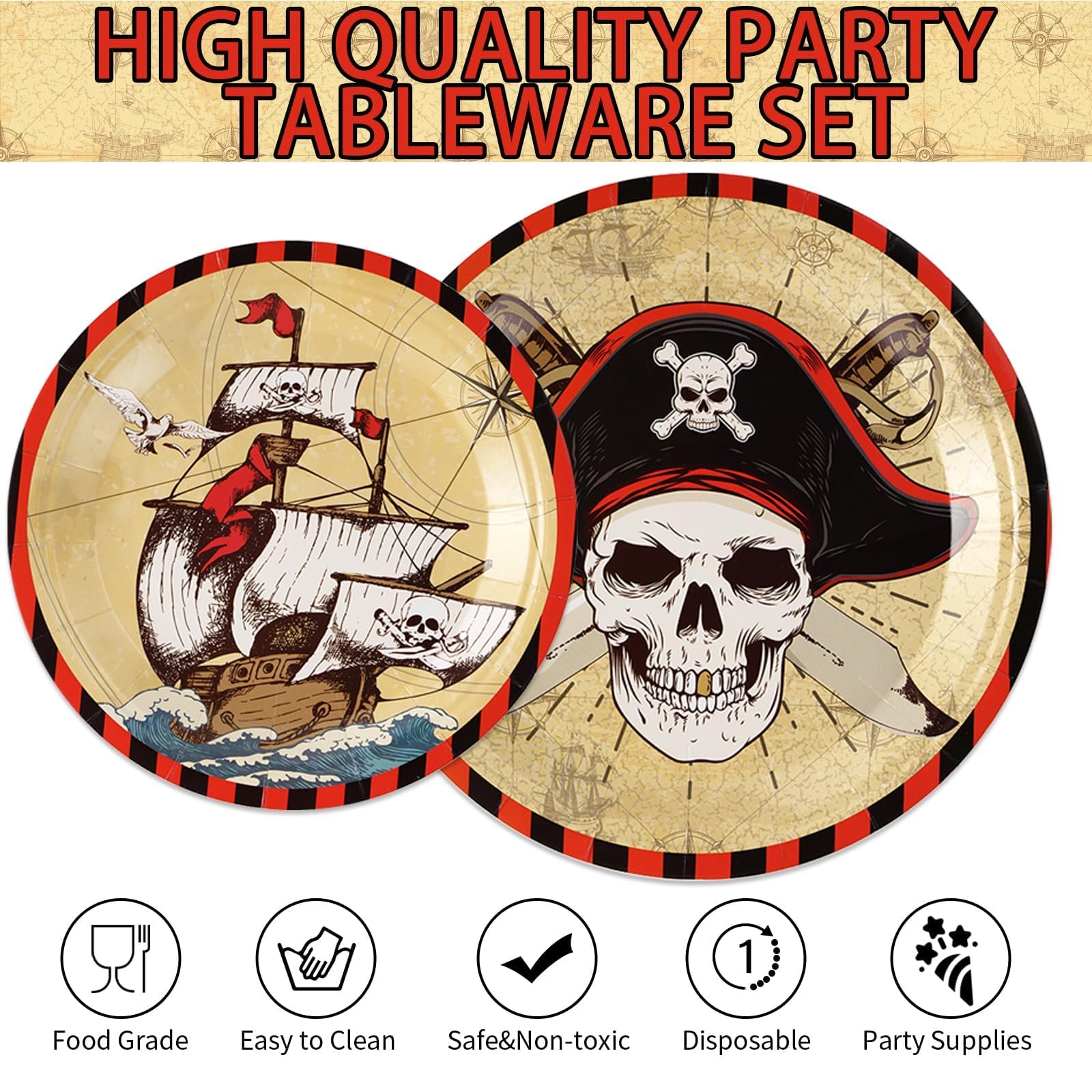Grencian pirate napkins 3-ply soft and absorbent