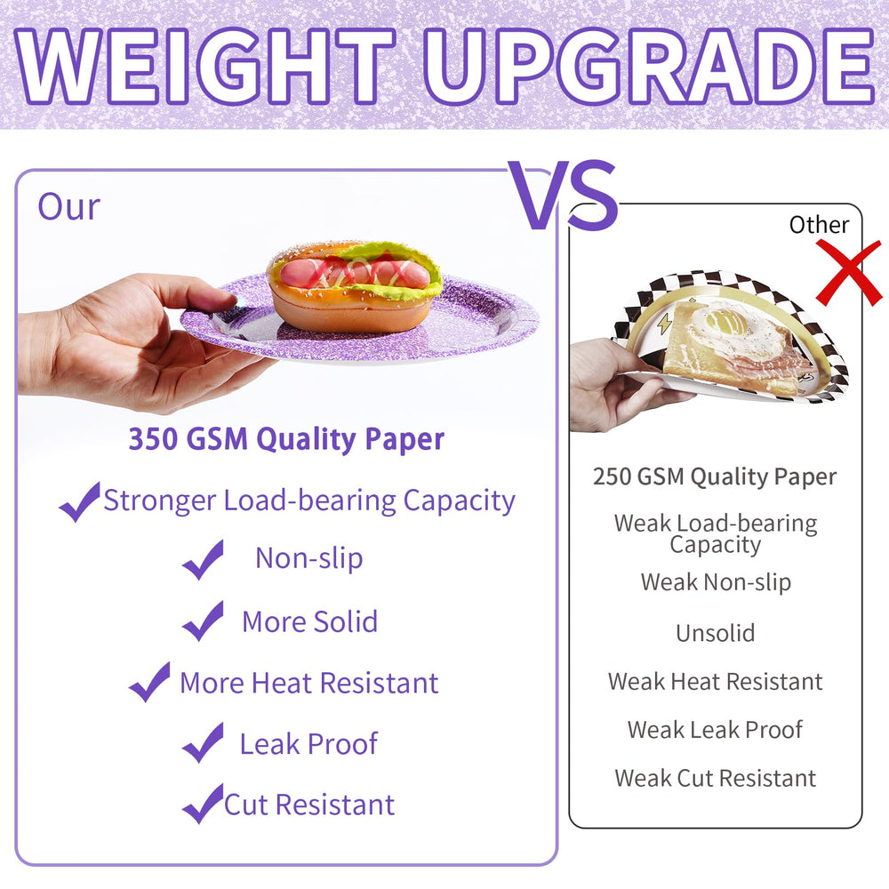 Grencian purple napkins offer soft texture and quick cleanup