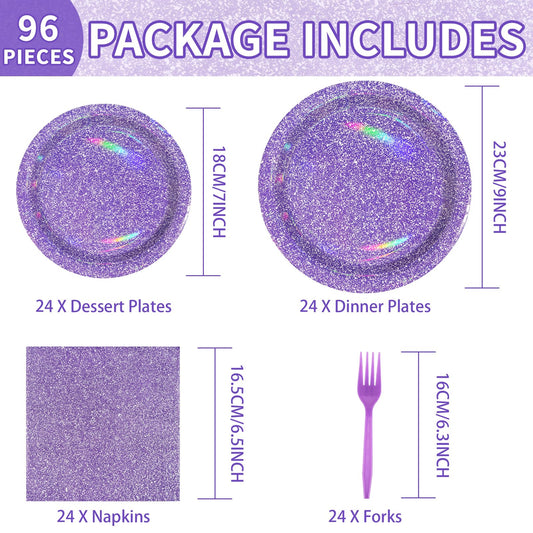Grencian purple 7-inch plates provide easy servings at gatherings