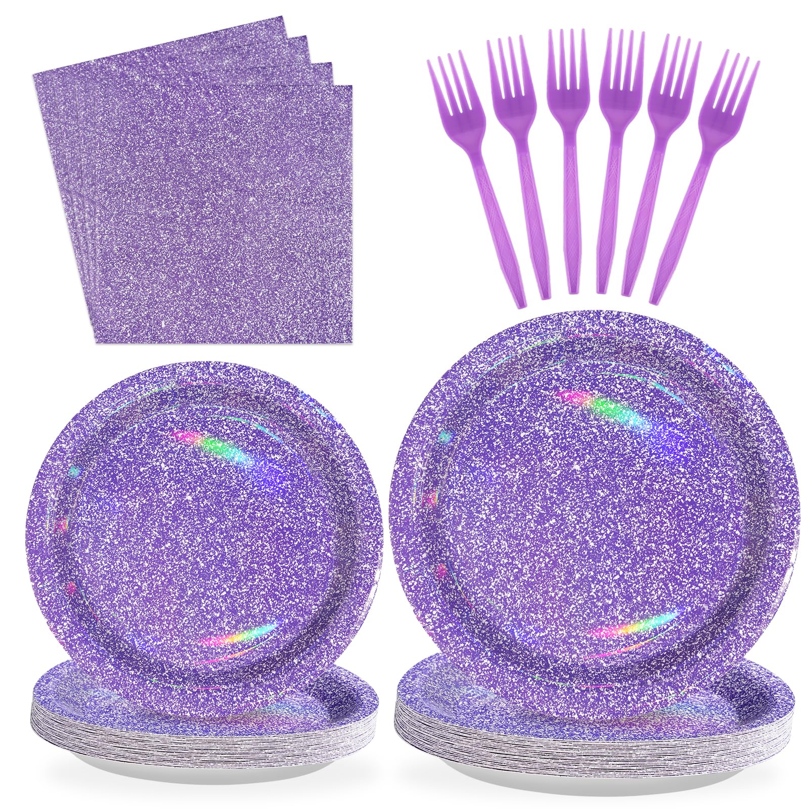 Grencian purple 9-inch plates display vibrant color for a lively party
