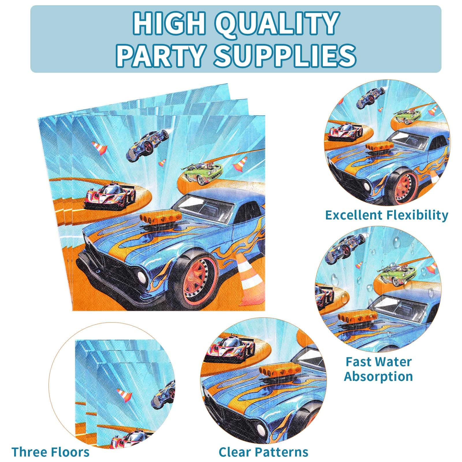 Grencian racing car forks are sturdy plastic for kid-friendly meals.