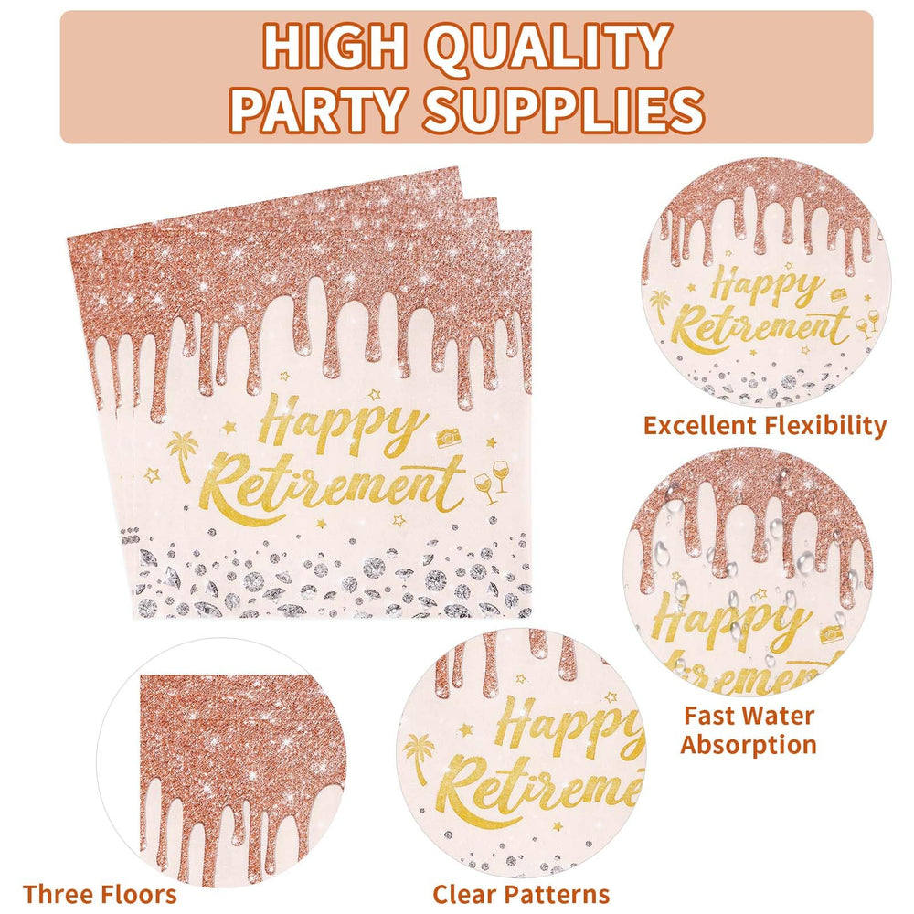 Grencian rose gold retirement forks sturdy plastic for easy serving