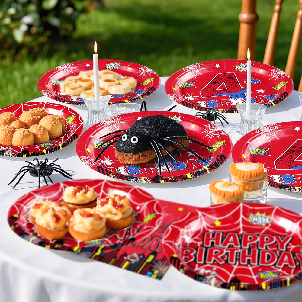 Grencian Spider background decor pairs with the Spider 4th Birthday theme.