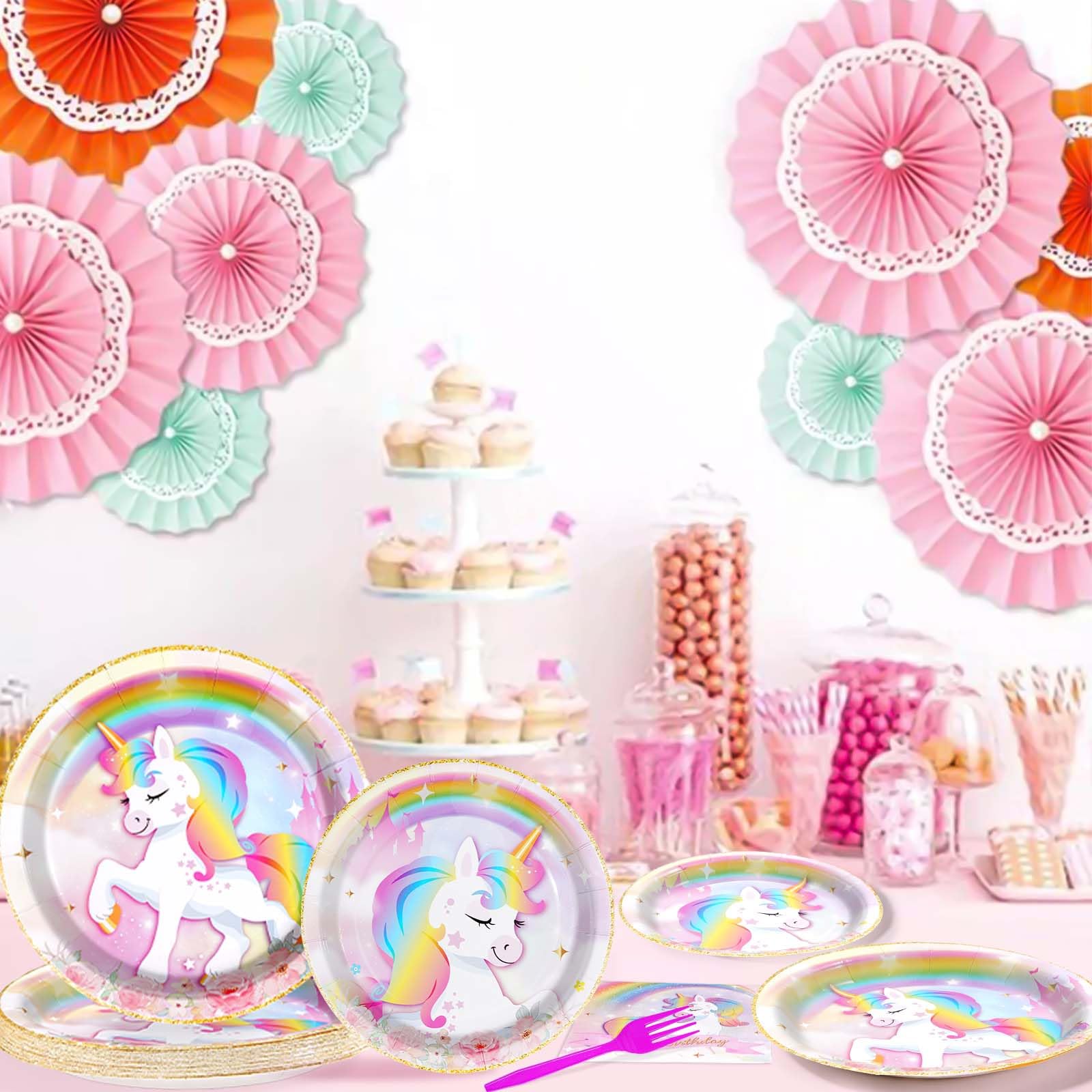Grencian unicorn party decor pack colorful accents for celebrations.