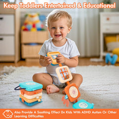 GRESEESM Busy Board carrot puzzle promotes problem-solving while keeping little hands engaged.