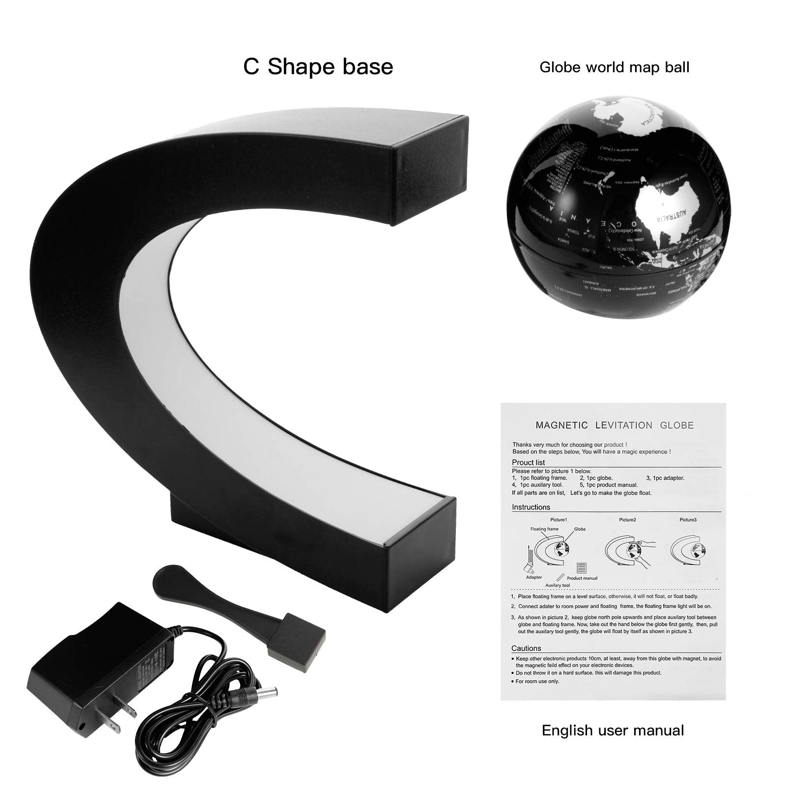 Gresus globe spins smoothly while levitating