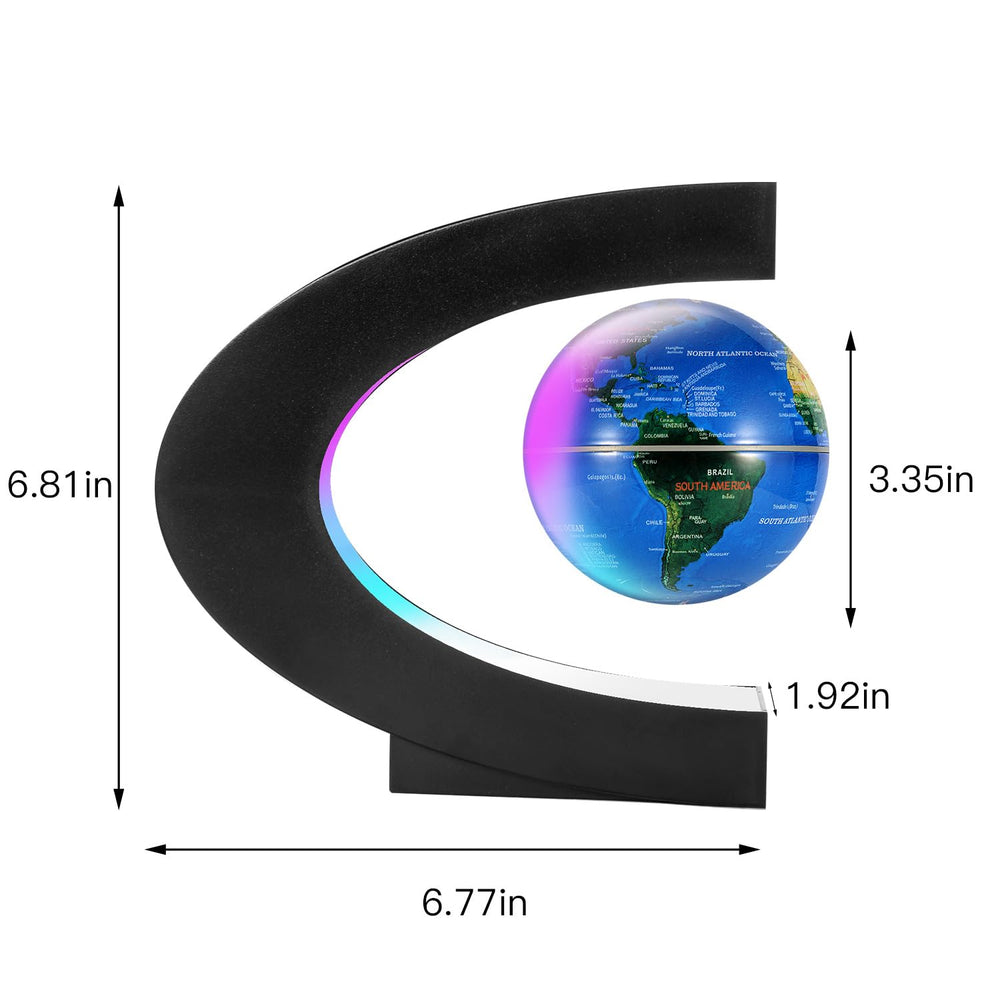 Gresus LED inside the C-frame illuminates the frame around the hover globe.