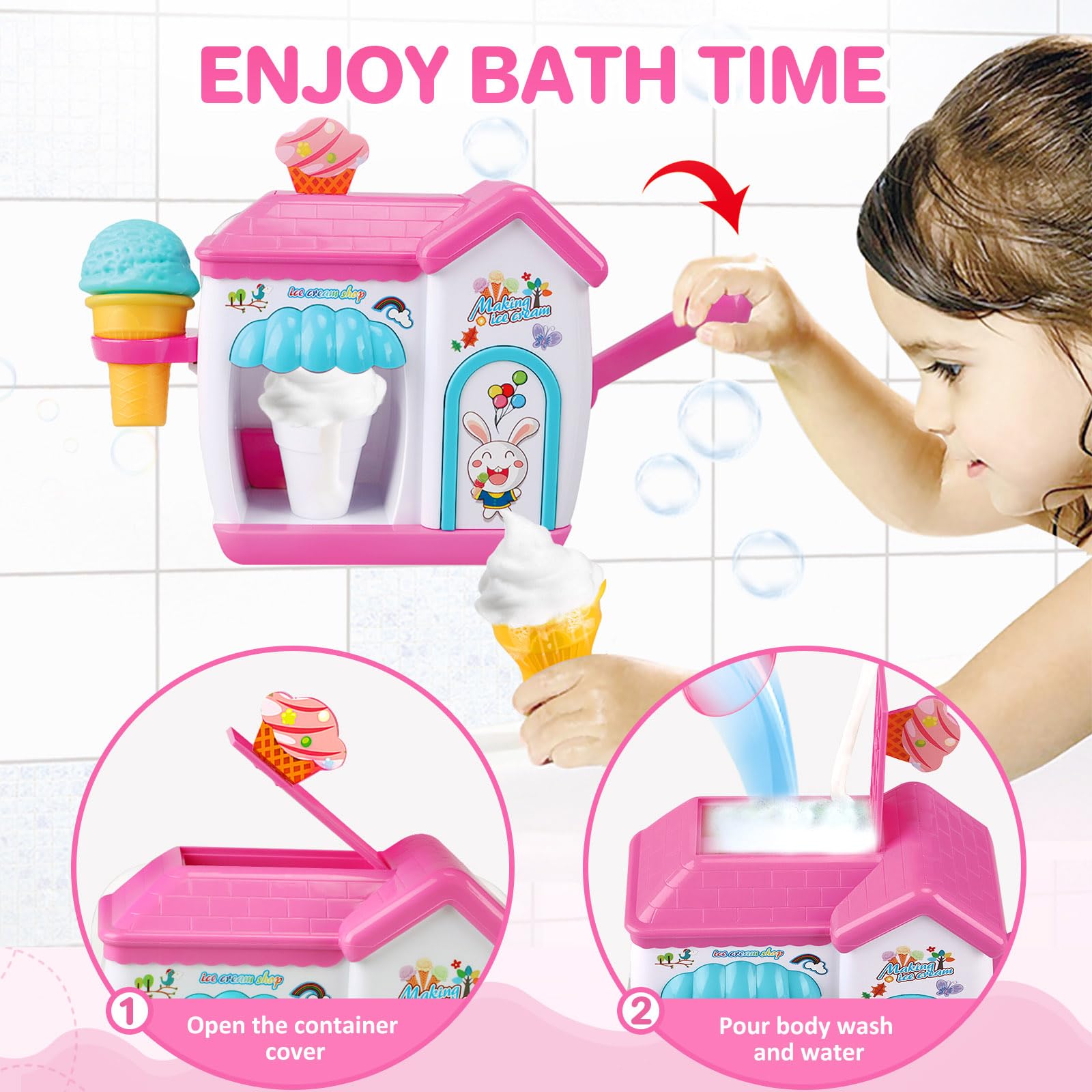 Gretex cone on bubble outlet enables easy bubble production