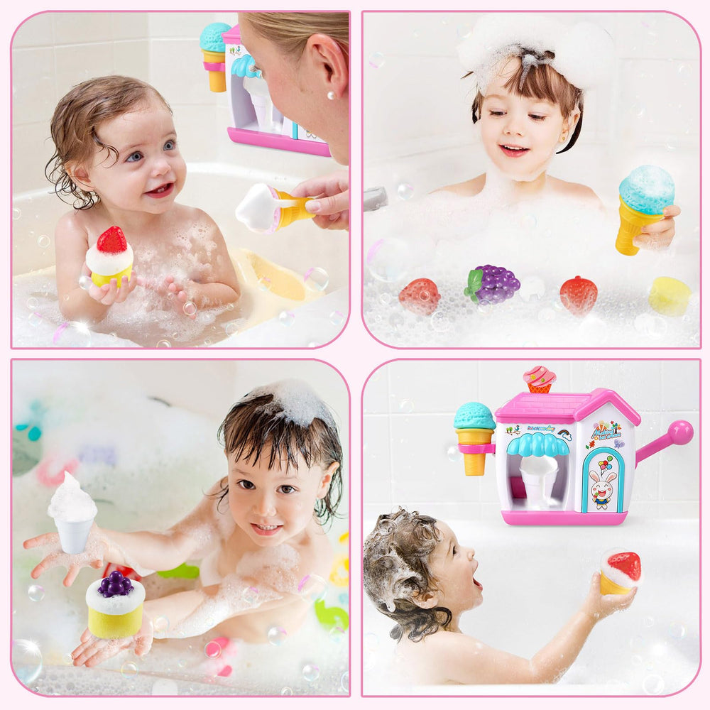 Gretex imaginative play with bubble ice cream toy in tub