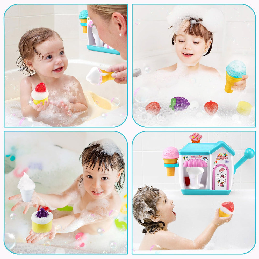 Gretex bubble outlet for ice cream maker during bath play