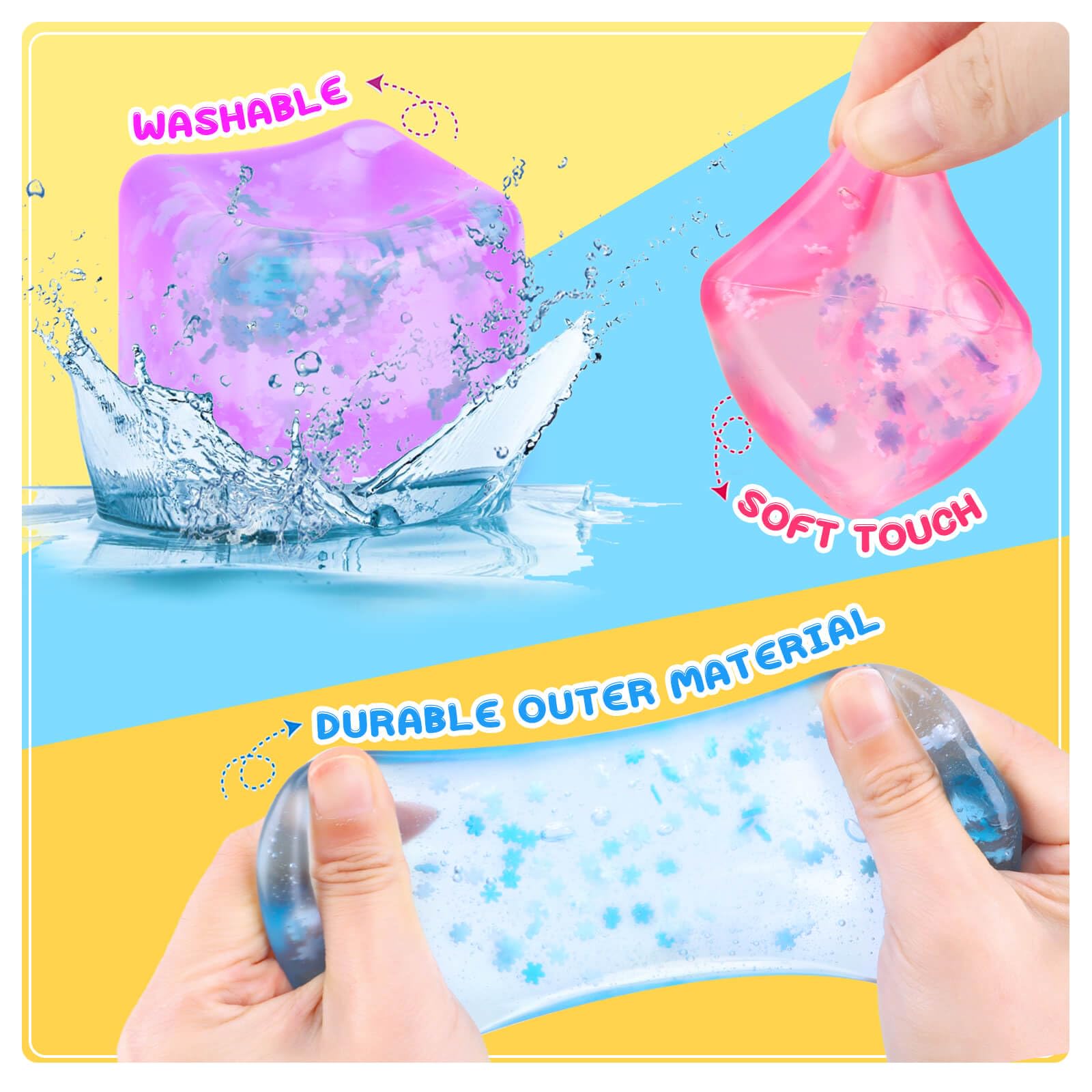 Gretex ice cube fidget toy orange cube for portable relaxation on the go