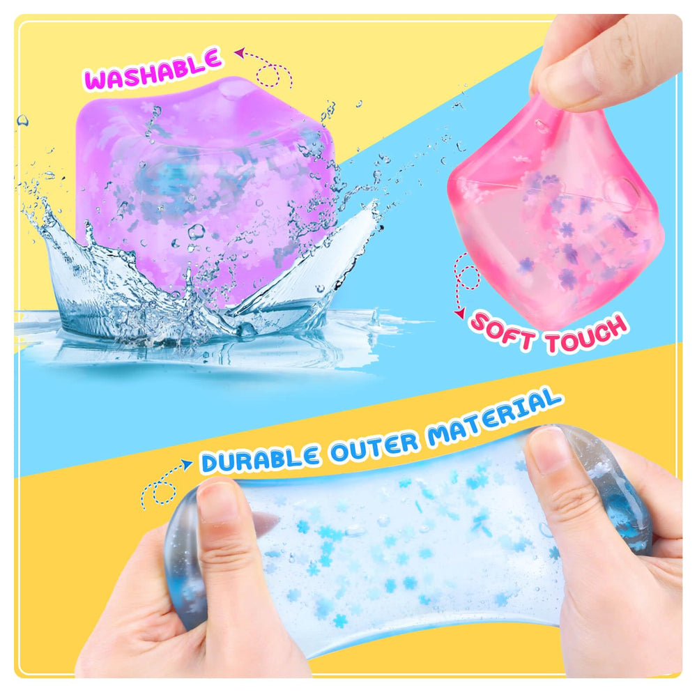 Gretex ice cube fidget toy orange cube for portable relaxation on the go