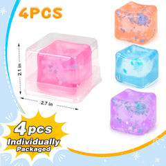 Gretex ice cube fidget toy pink cube for stress relief and focus