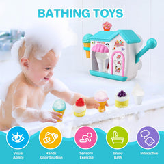 Gretex toddler bath toy bubble cone design sparks imaginative ice cream play