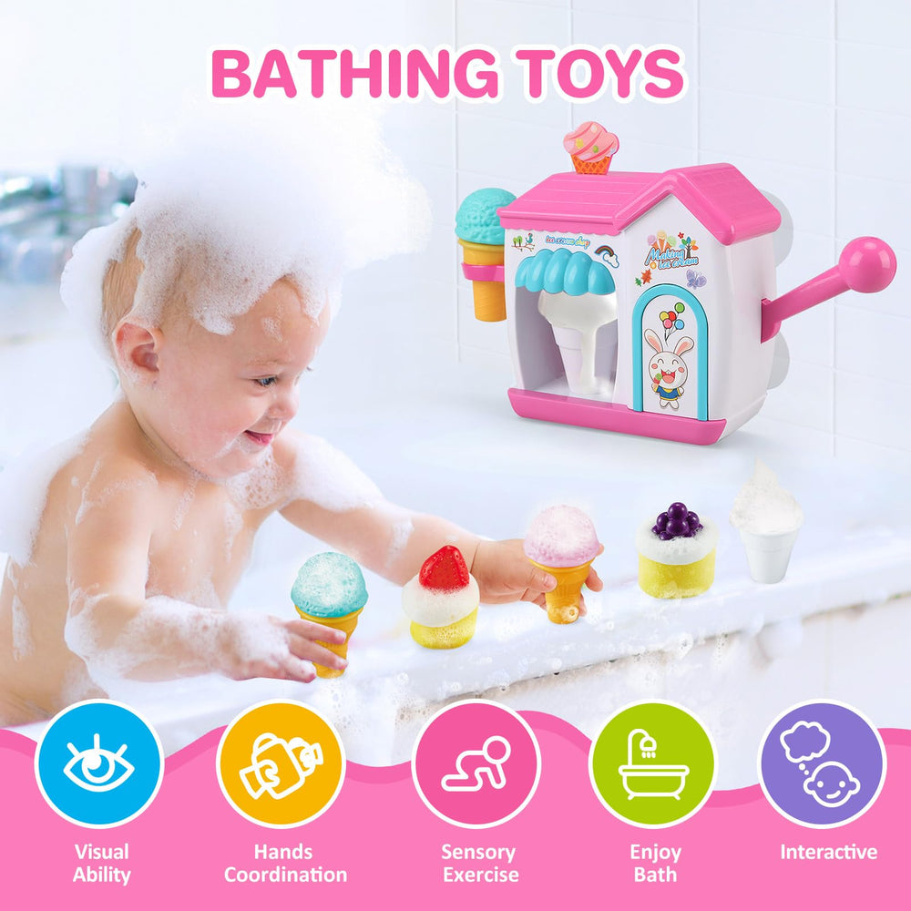 Gretex toddler bath toy with suction cups secures to tub for fun