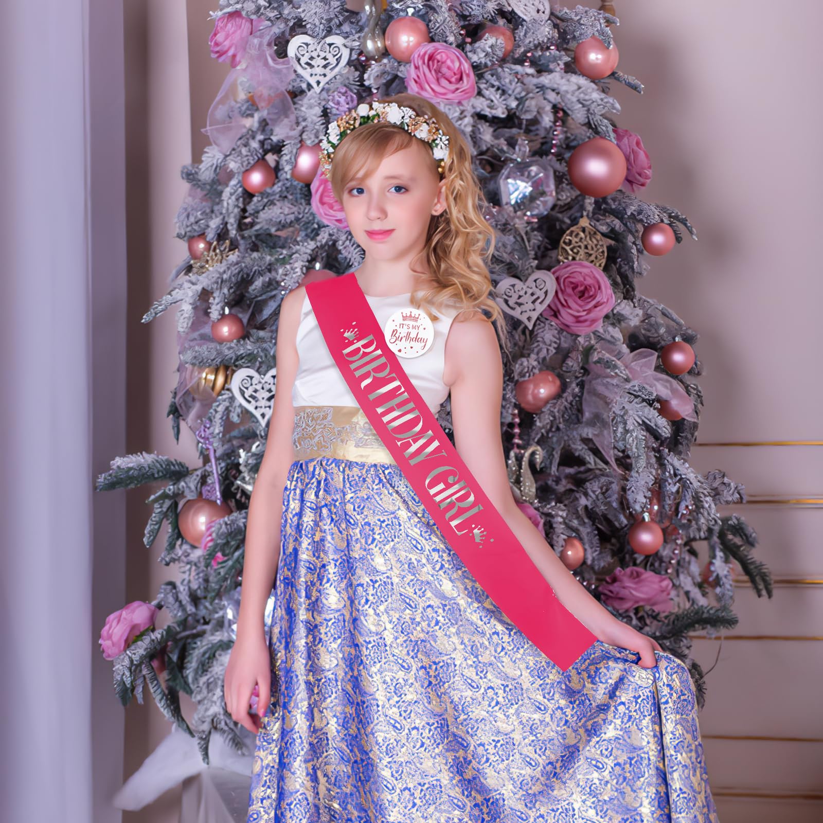 Grevosea hot-pink-sash-drape complements outfits and party decor.