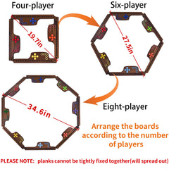 Close-up of polished pine board holes and smooth finish for durable play.