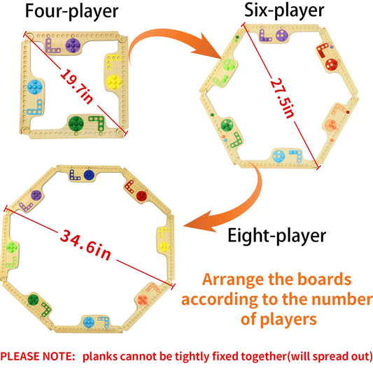 Grhonior solid pine wood board shows eight colored sections for quick identification