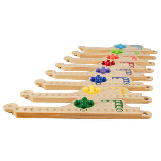 Grhonior Upgraded Pegs and Jokers board top view with vivid colors for quick player identification