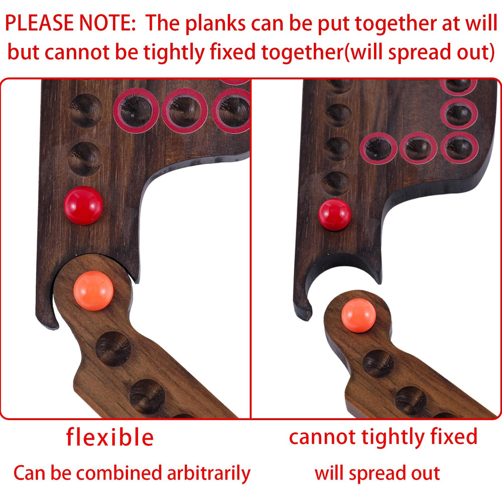 Vintage flame packaging that protects the wooden set during shipping.