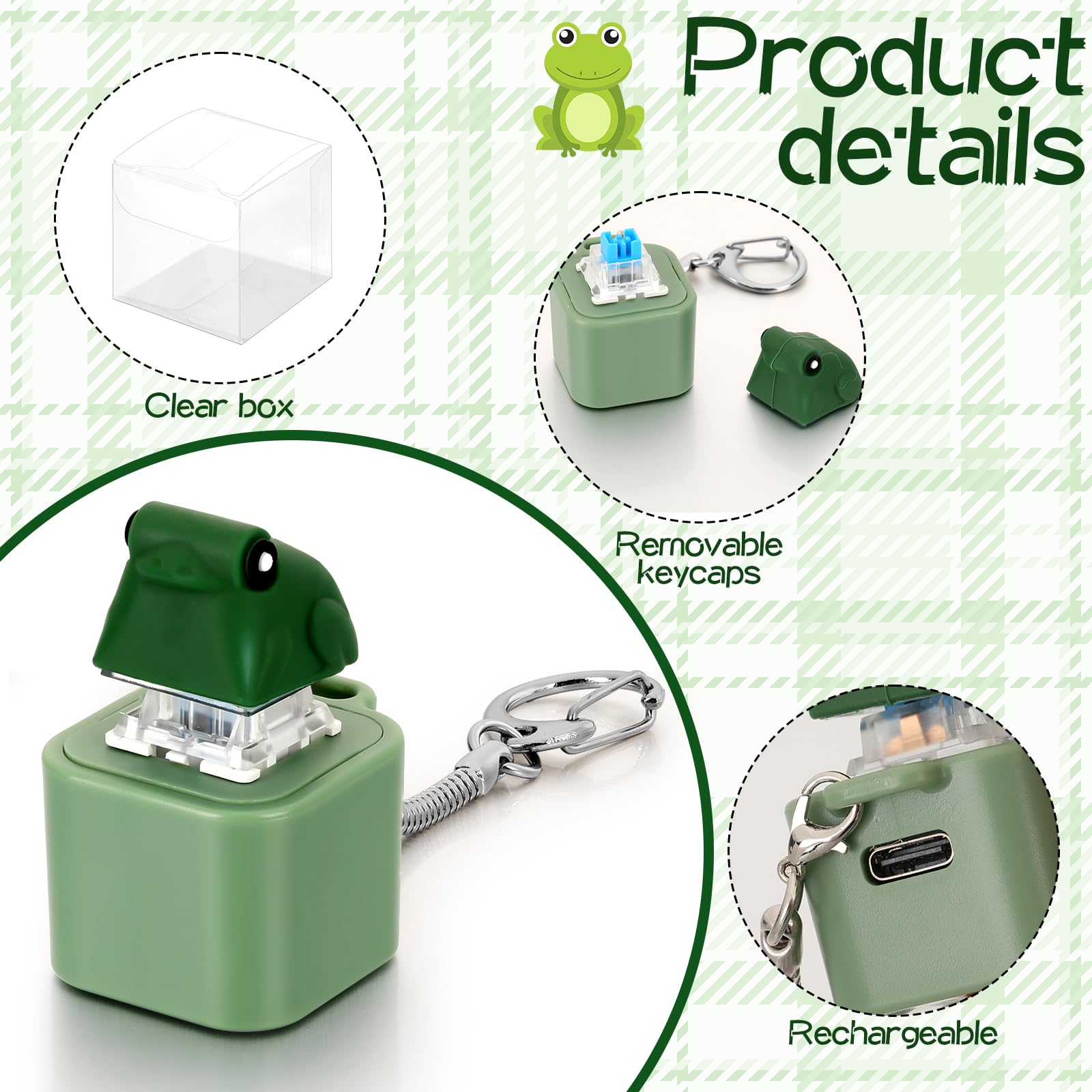 Grinsvalley keychain lights up with colorful LEDs for enhanced visual play.