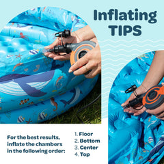 GRIP A POOL cushioned floor provides comfort and anti-slip stability during splashes.
