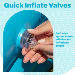 GRIP A POOL easy inflation and flat storage supports travel