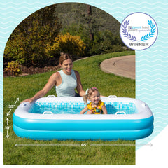 Grip-a-Pool fast inflate-deflate valve enables quick setup.