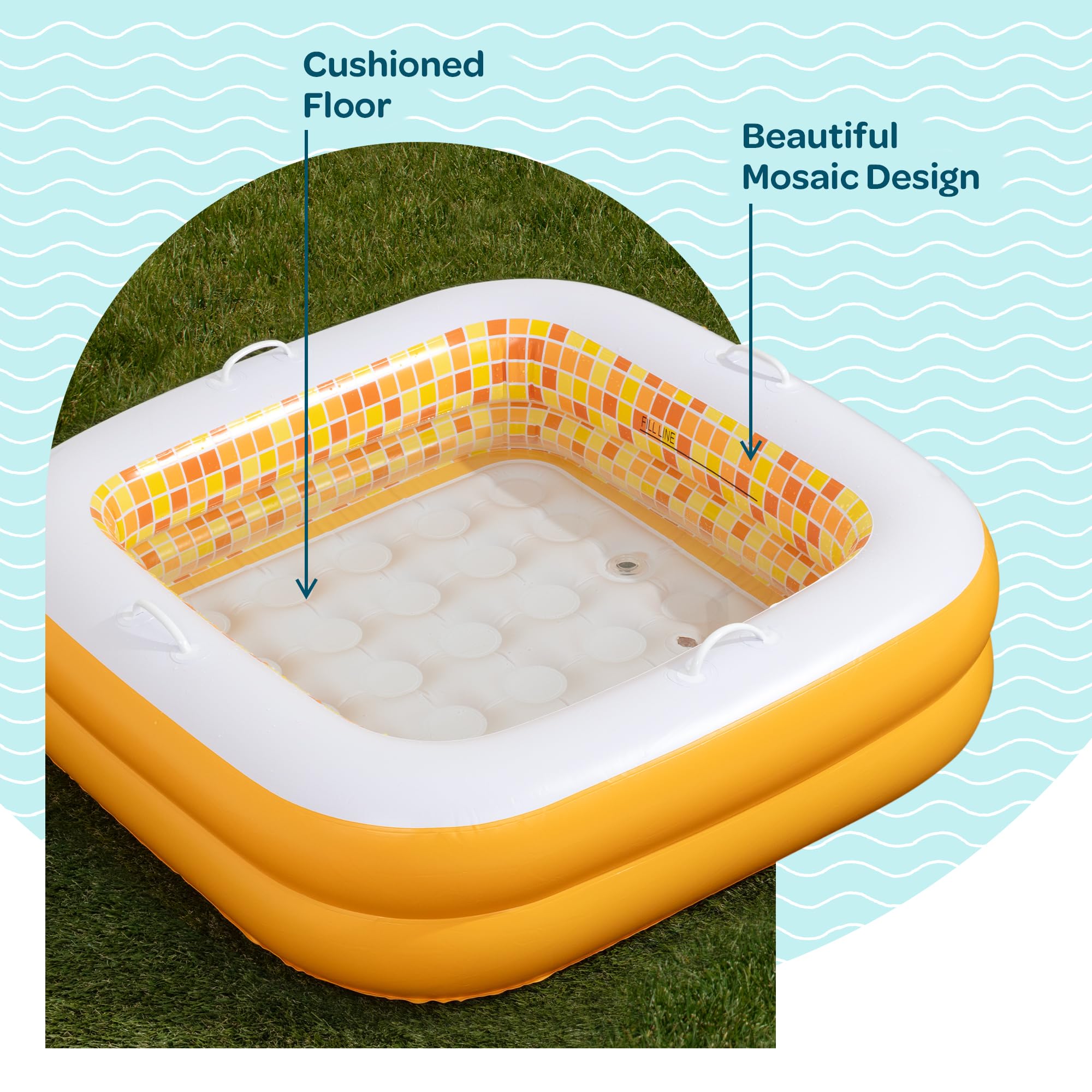 GRIP A POOL fits 36-inch showers for compact indoor baths