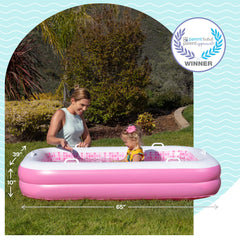GRIP A POOL side rail handles aid balance during backyard fun
